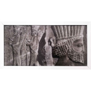 Original Persian Black Pen Drawing – Persepolis by Nelia Mehrbakhsh