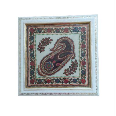 Persian Embroidered Tapestry Wall Hanging – Floral Boteh Textile Art