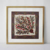 Persian Embroidered Tapestry Wall Hanging – Floral Zendegi Textile Art
