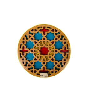 Wooden Geometric Coaster 2-Pack – Afra Design, Boho Style