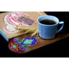 Baboone Persian Floral Coasters – Rectangular Wooden Artistic Set