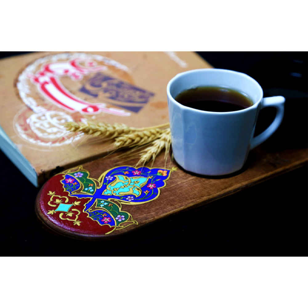 Baboone Persian Floral Coasters – Rectangular Wooden Artistic Set
