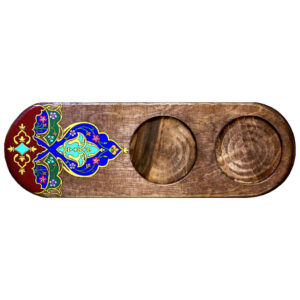 Baboone Persian Floral Coasters – Rectangular Wooden Artistic Set