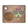 Chichak Persian Floral Coasters – Square Wooden Artistic Drink Protector Set