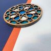 Wooden Geometric Coaster 2-Pack – Darya Design, Boho Style