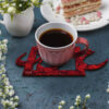 Persian Eshgh Calligraphy Coasters – Wooden Drink Protector Set