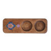 Golpar Persian Floral Coasters – Rectangular Wooden Artistic Drink Protector Set
