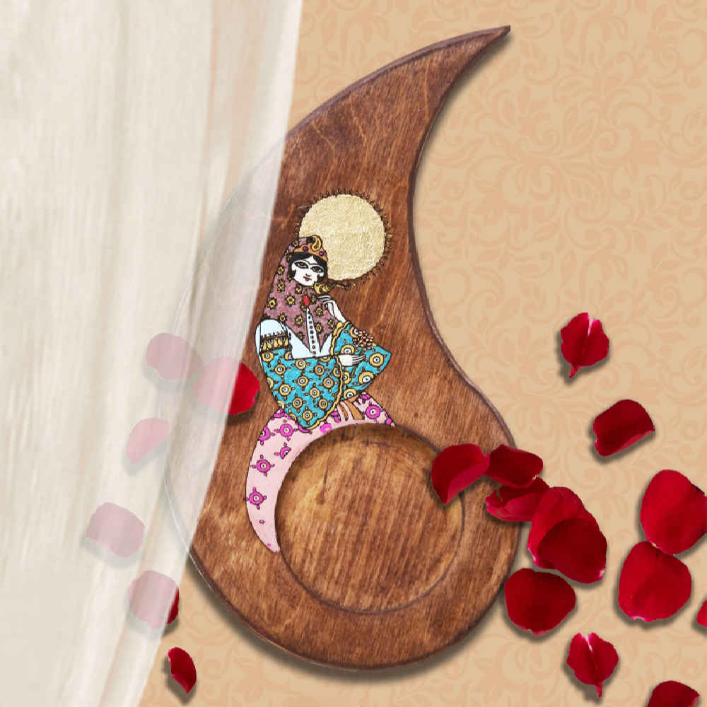 Khatoon Persian Coasters – Wooden Artistic Drink Protector Set