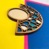 Wooden Geometric Coaster 2-Pack – Kiana Design, Boho Style