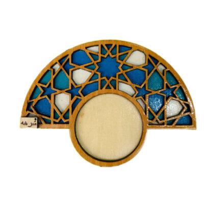 Wooden Geometric Coaster 2-Pack – Kiana Design, Boho Style
