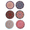 Laya Persian Mandala Coasters – Round Artistic Wooden Drink Protector Set