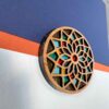 Wooden Geometric Coaster 2-Pack – Raha Design, Boho Style