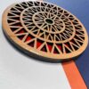 Wooden Geometric Coaster 2-Pack – Raika Design, Boho Style