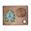 Sana Persian Floral Coasters – Square Wooden Artistic Drink Protector Set