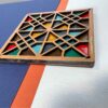 Wooden Geometric Coaster 2-Pack – Sarv Design, Boho Style