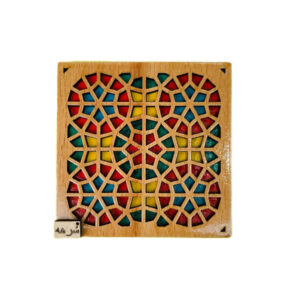Wooden Geometric Coaster 2-Pack – Sorhe Design, Boho Style