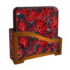 Sorkh Persian Floral Coasters with Holder – Square Artistic Wooden Set