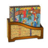 Stamp Miniature Coasters with Holder – Square Persian Artistic Wooden Set