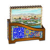 Old Tehran Photos Coasters with Holder – Square Wooden Drink Protector Set