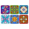 Artistic Tile Coasters – Square Wooden Drink Protector Set