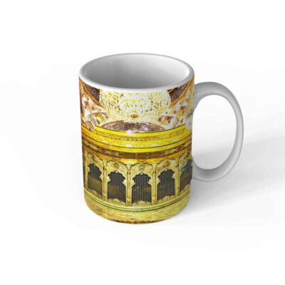 Islamic Ceramic Coffee Mug - Imam Hussain Shrine Pattern
