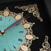 Islamic Wall Clock with Wood Inlaid Ayatul Kursi Verse