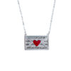 Islamic Wan Yakad Steel Necklace with Envelope Medallion