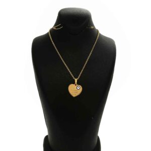 Islamic Wan Yakad Steel Necklace with Heart Pendant