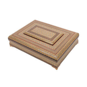 Beautiful Wooden Quran Storage Box – Khatam Enameled with Velvet Lining Model Fakher