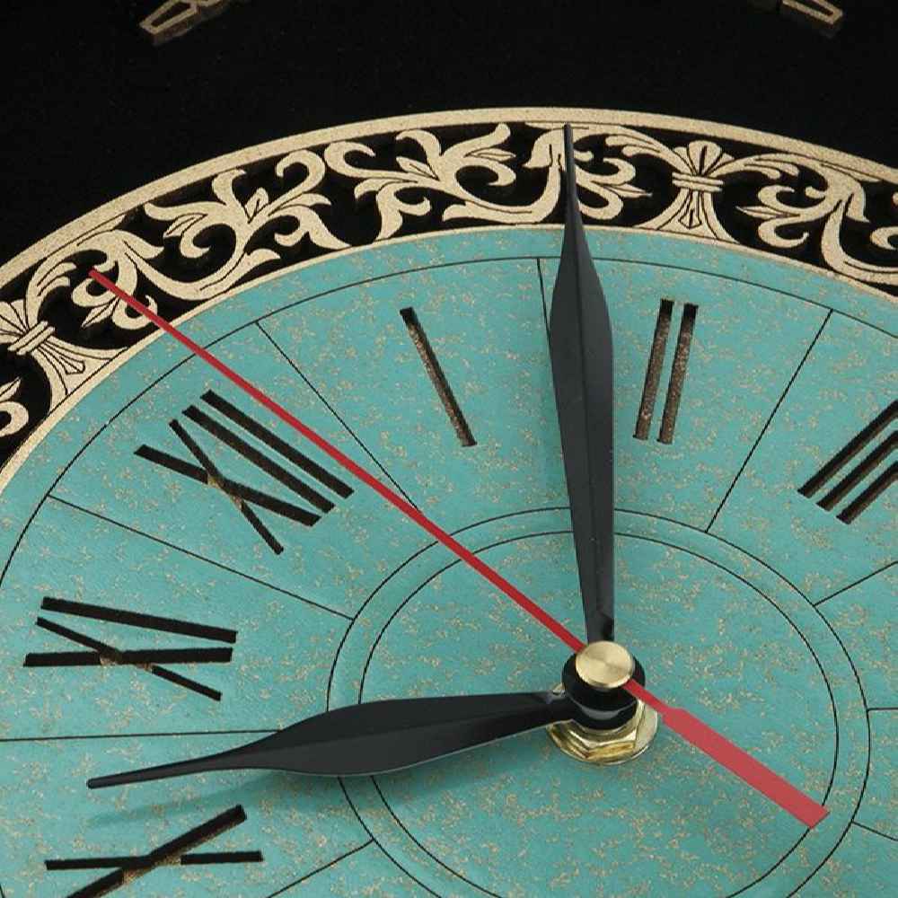 Handcrafted Persian Inlaid Wood Wall Clock Model Toranj