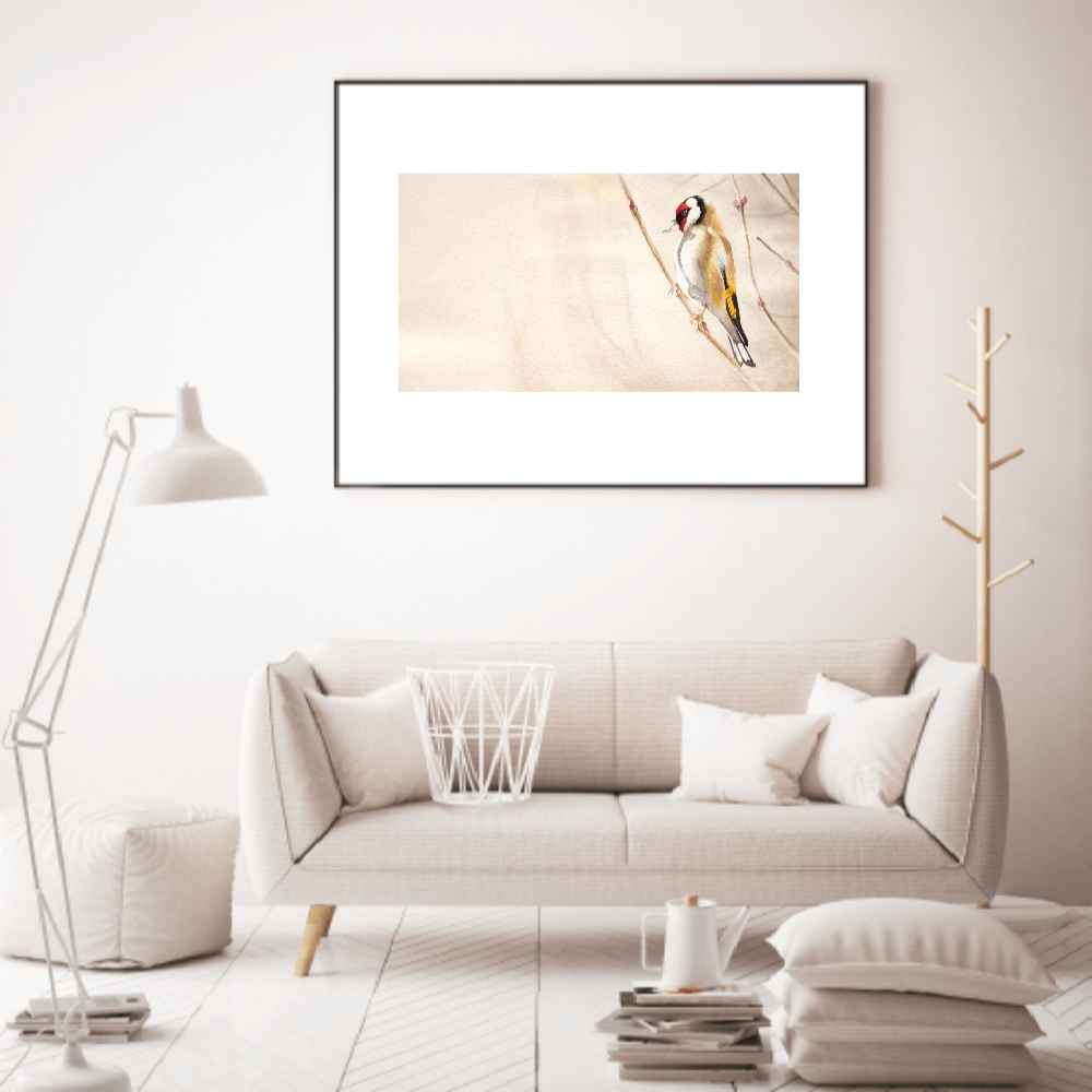 Original Realism Art Painting – Oil on Cardboard, Bird