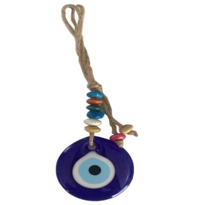 Persian Pottery Wall Art Featuring a Traditional Evil Eye