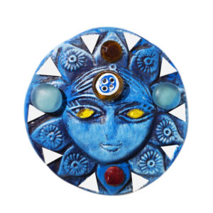 Decorative Persian Pottery Wall Hanging Amulet Model Khorshid
