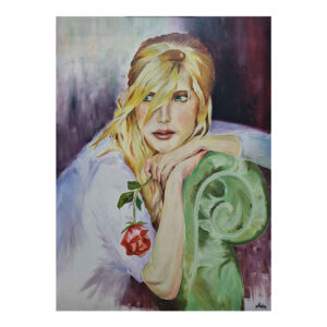 Original Realism Painting – Oil on Canvas, Woman