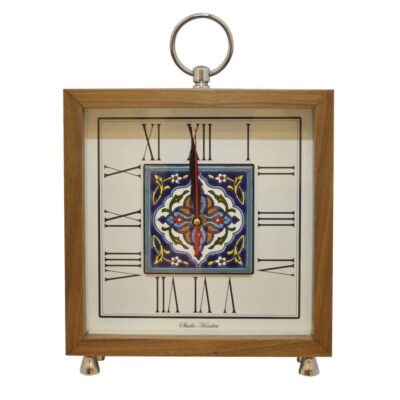 Persian Style Wooden Desk Clock Model Nazanin