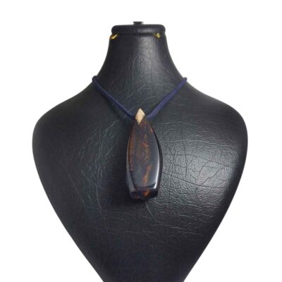 Handcrafted Wood & Resin Pendant Necklace – Fariba Artisan Design