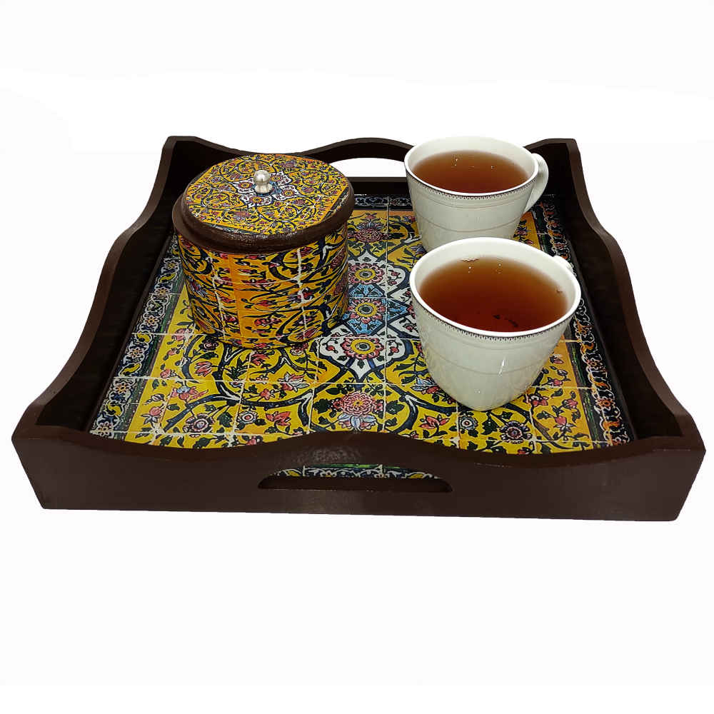 Ethnic Alma Serving Tray – Elegant Persian Tea & Coffee Tray