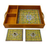 Ethnic Darya Persian Wooden Serving Tray - Tea Serving Tray