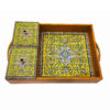 Ethnic Darya Persian Wooden Serving Tray - Tea Serving Tray
