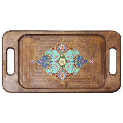Ethnic Elaheh Wooden Serving Tray - Persian Artistry Tray