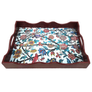 Ethnic Golasa Persian Wooden Serving Tray – Beautifully Crafted