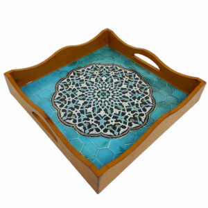 Ethnic Houz Wooden Serving Tray – Persian Garden Inspired Tray