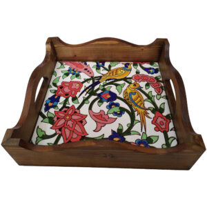 Kaashi Wooden Serving Tray – Persian Inspired Traditional Elegant Tray