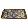 Karen Wooden Serving Tray - Traditional Persian Motif Decorative Tray