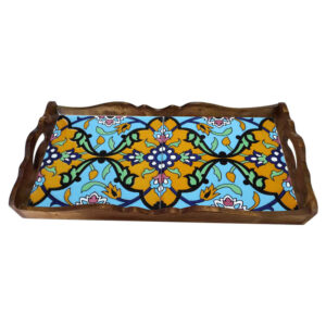 Leila Wooden Serving Tray – Traditional Persian Design for Snacks & Drinks