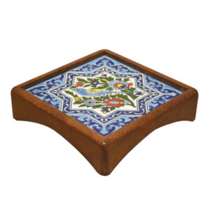 Rush Wooden Serving Tray – Traditional Persian Craftsmanship Tea Tray
