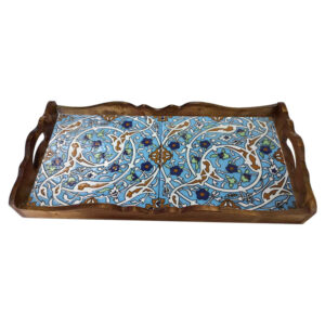 Tara Traditional Wooden Serving Tray – Ethnic Persian Tea Coffee Tray