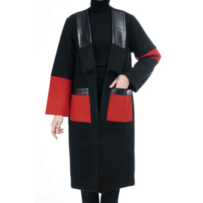 Women's Cotton Double Breasted Overcoat with Classic Lapels