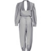 Fashion Blend Jumpsuit with Side Belt for Women Maya