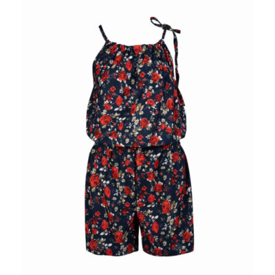 Women’s Floral Romper with Short Legs for Stylish Summer and Casual Outfits Model Laleh